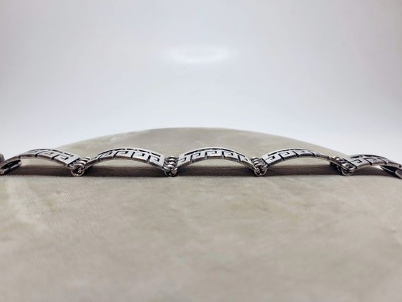 Taxco Sterling Modernist Bracelet and Earrings Set - image 5
