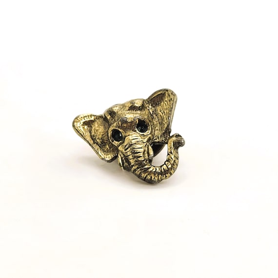 Vintage Tiny Elephant with Lapel Pin - image 2