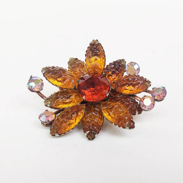 Topaz Mountain Top Rhinestones Brooch