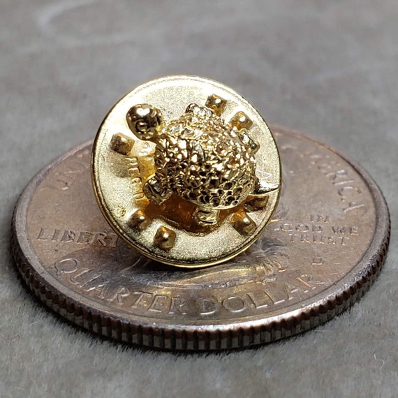 Vintage Enameled Tiny Turtle or Tiny Bug Lapel Pi… - image 10