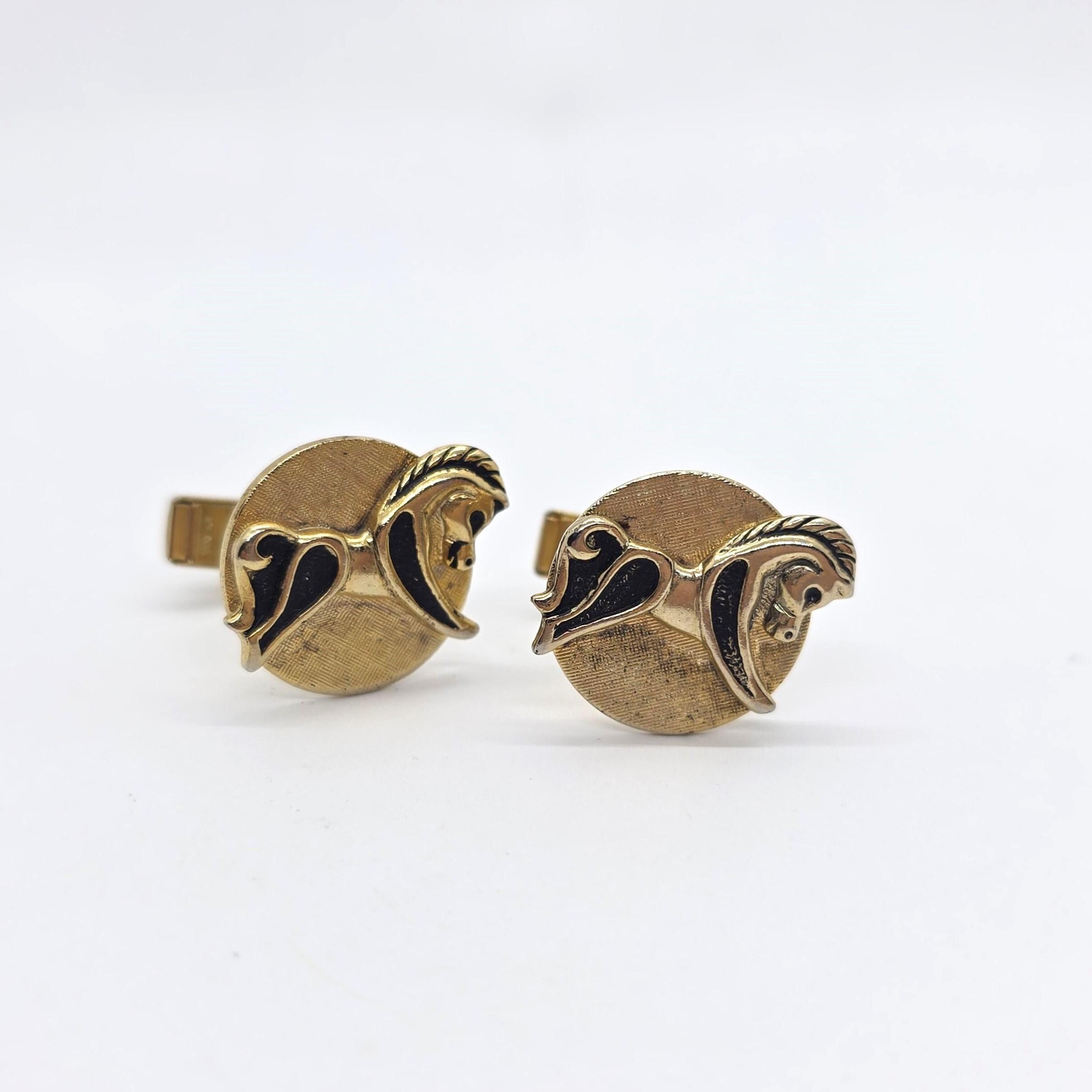 Vintage Cathe Trojan Horse Cuff Links
