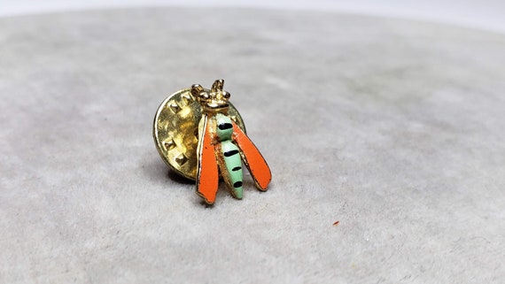 Vintage Enameled Tiny Turtle or Tiny Bug Lapel Pi… - image 9
