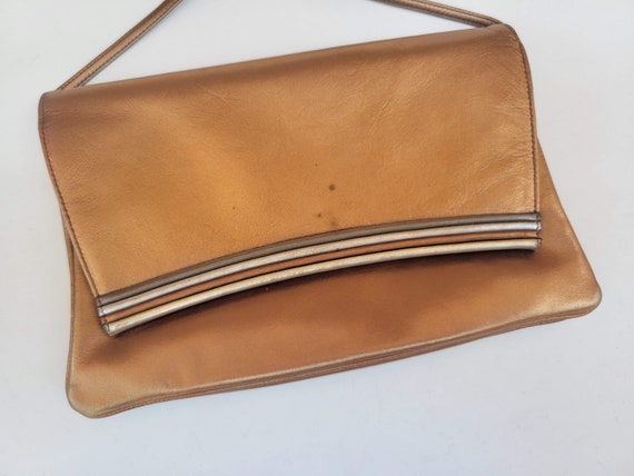 Morris Moskowitz Bronze Leather Purse - image 3