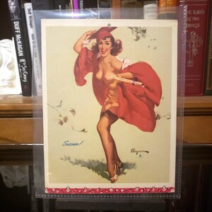 Vintage Gil Elvgren 1940s Pinup Calendar Top - Success!