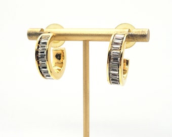 Swarovski Rhinestone Hoop Earrings