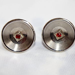 Vintage Disc Shaped Cuff Links