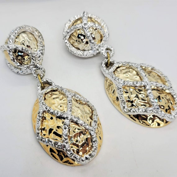 Gold & Silver Oversized Clip On Earrings - image 6