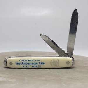 Vintage The Ambassador Line Advertising Pocket Knife