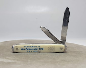 Vintage The Ambassador Line Advertising Pocket Knife