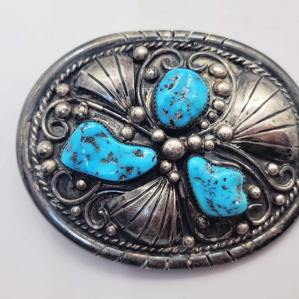 Turquoise Belt Buckle Etsy