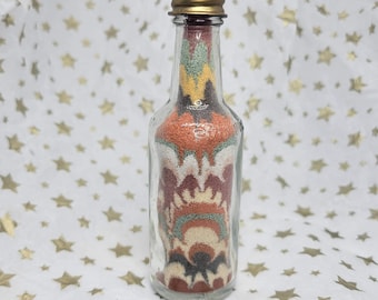 Vintage Small Sand Art Bottle in the Style of Robert "Sandman" Stouffer