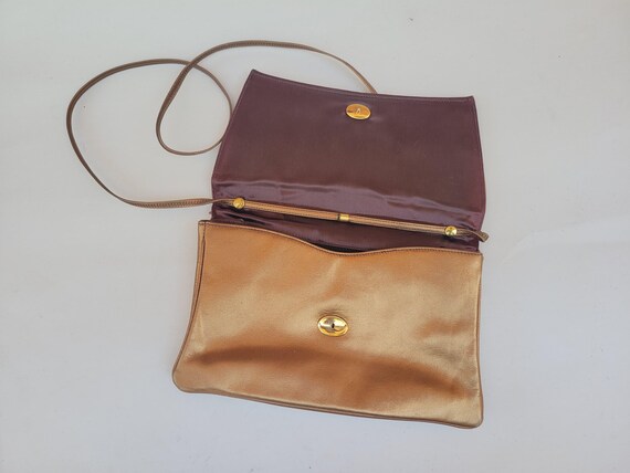 Morris Moskowitz Bronze Leather Purse - image 6