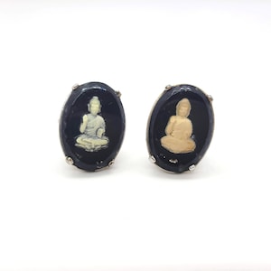 Swank Intaglio Buddha Cuff Links