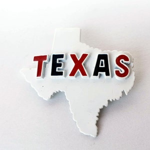 White Enameled Texas Brooch | Texas Sesquicentennial