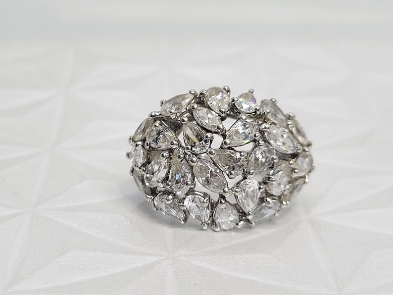 Sterling CZ Cocktail Ring image 3