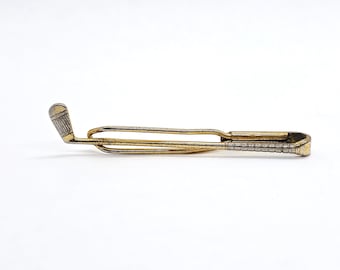 Pinza para corbata estilo club de golf Anson vintage, joyería clásica para hombre