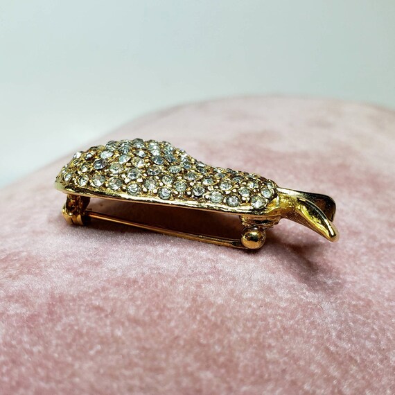 Givenchy Rhinestone Pear Brooch - image 4