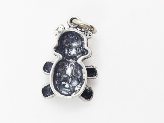 Sterling Teddy Bear Charm or Pendant - image 2