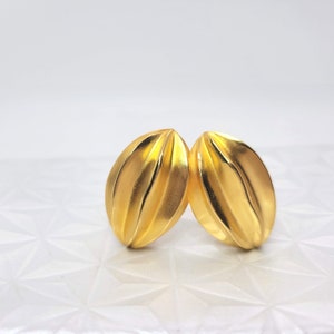 Vintage Givenchy Gold Plated Clip On Earrings