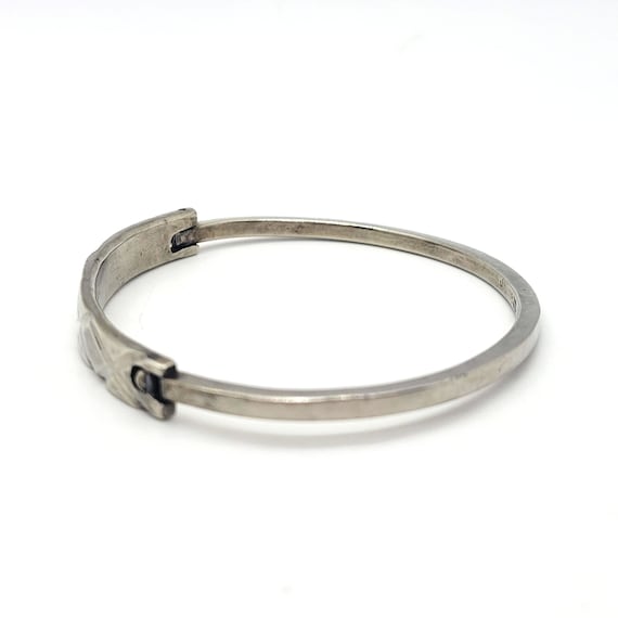 Sterling Hinged Bangle Bracelet - image 2