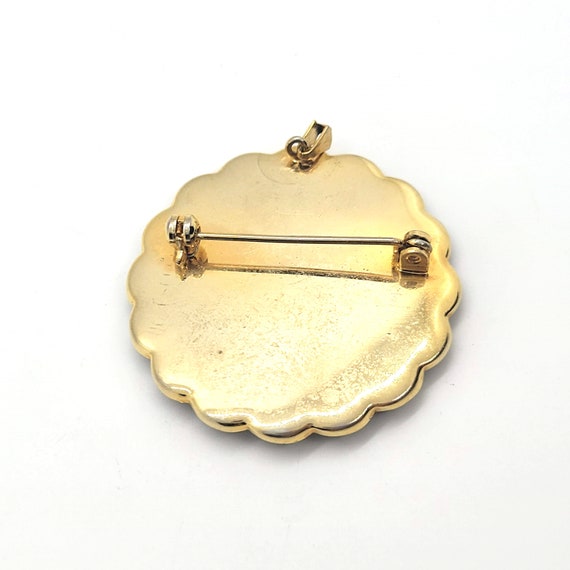Vintage Japanese Damascene Brooch - Etsy