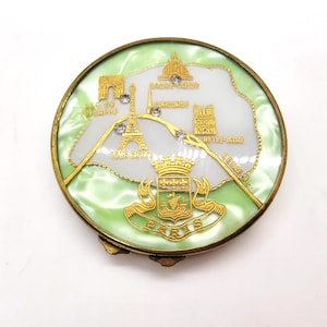 Vintage Paris France Souvenir Powder Compact - *DAMAGED*
