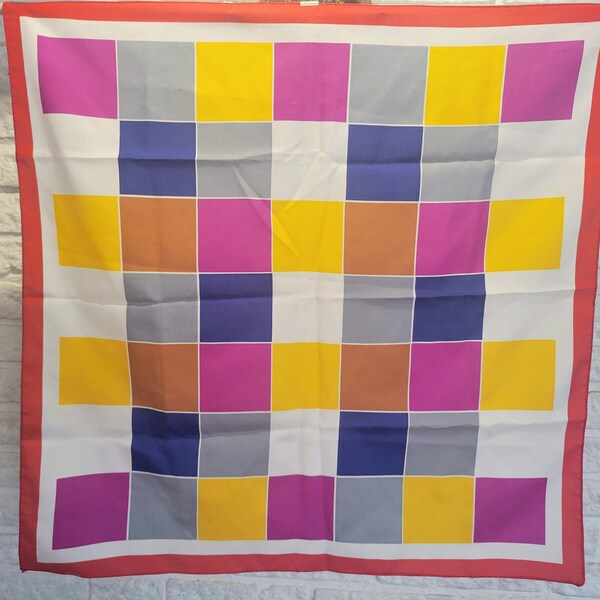 Brown & Yellow Checkered Scarf