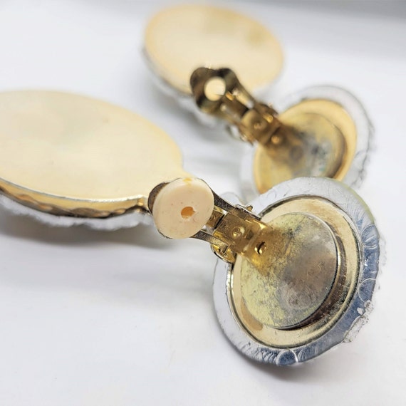 Gold & Silver Oversized Clip On Earrings - image 9