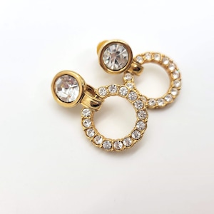 Swarovski Rhinestone Door Knocker Clip On Earrings