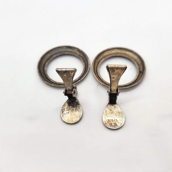 Faux Damascene Clip On Hoop Earrings View 6