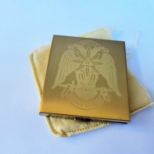 Seattle Scottish Right Masonic Powder Compact - Never Used