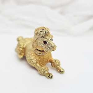 UltraCraft Rhinestone Dog Shoulder Brooch