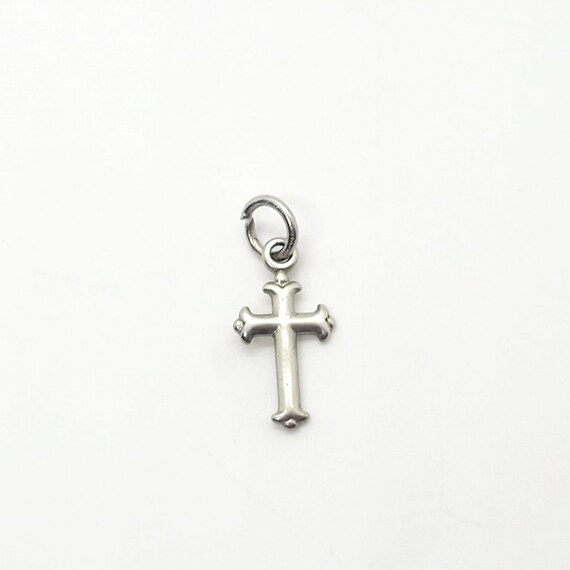 Tiny Sterling Silver Cross Charm - image 4