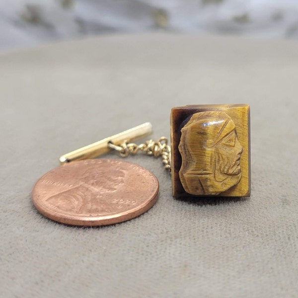 Tiger's Eye Centurion Tie Tack or Lapel Pin