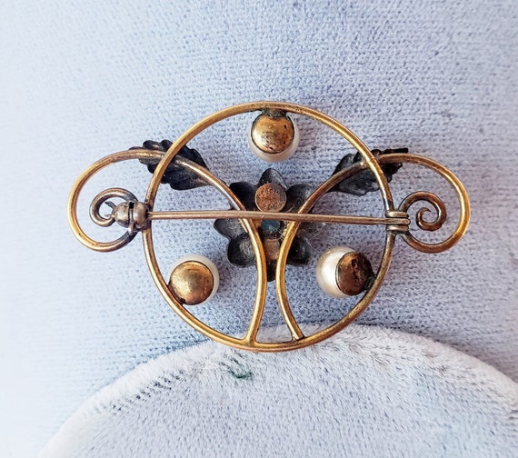 Hobson 12k Gold Filled Brooch - image 3