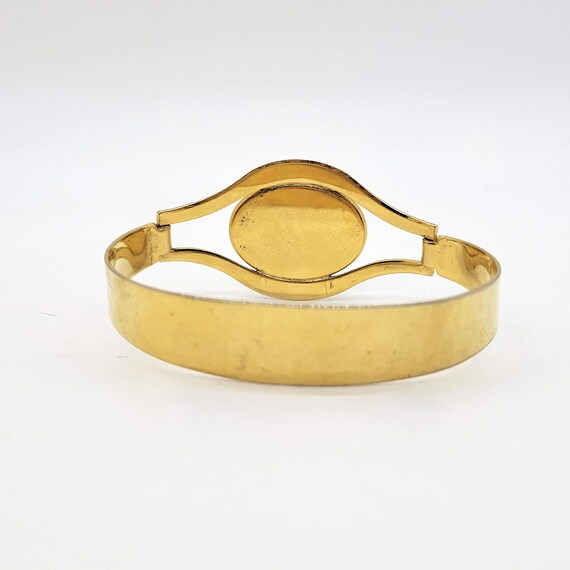 Blue Hinged Bangle Bracelet - image 3