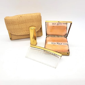 Vintage Rex Fifth Avenue Mini Clutch with Compact, Lipstick, and Comb