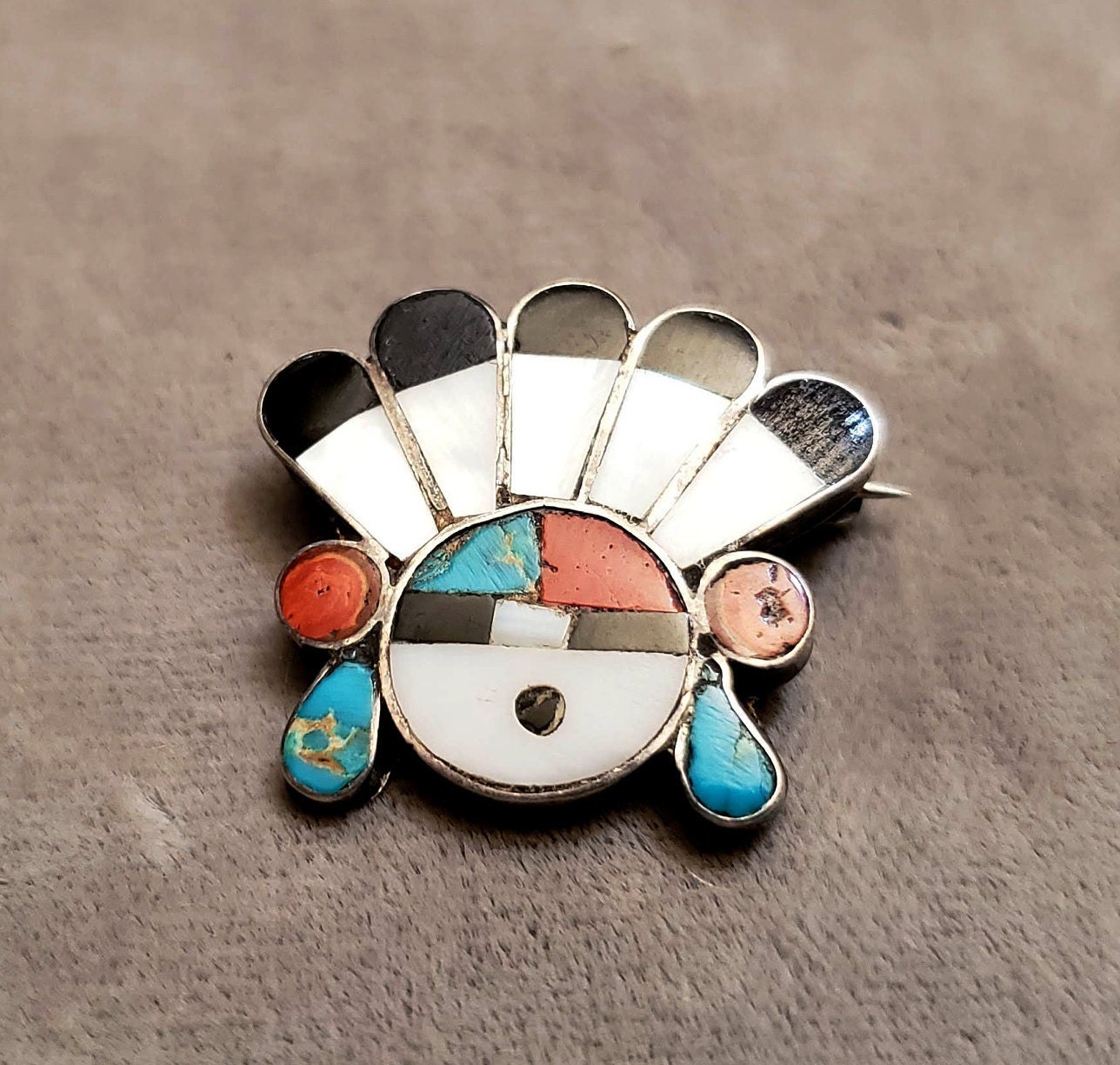 Zuni Sunface Pin - Etsy Canada Zuni Sunface Pin - Etsy Canada