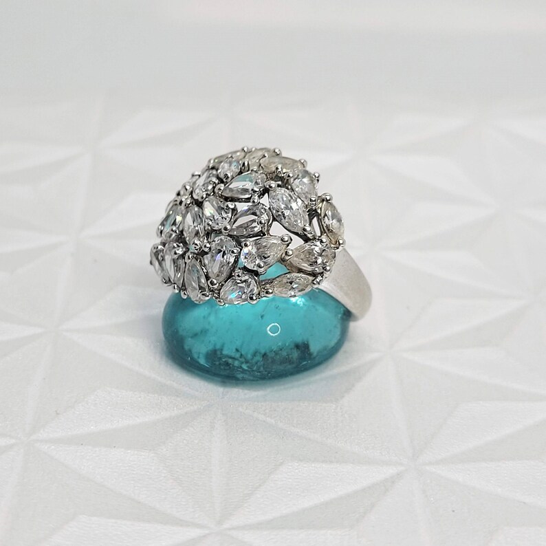 Sterling CZ Cocktail Ring image 1