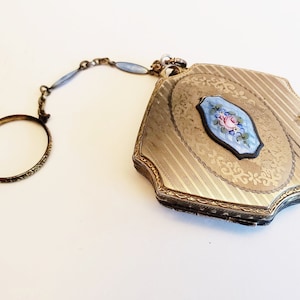 Vintage Belais 14k White Gold Plated LaMode Tango Compact