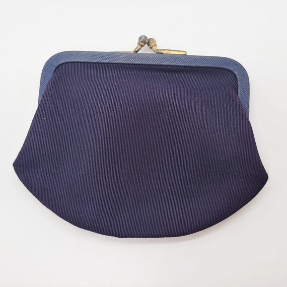 Dark Blue Fabric Coin Purse - image 1