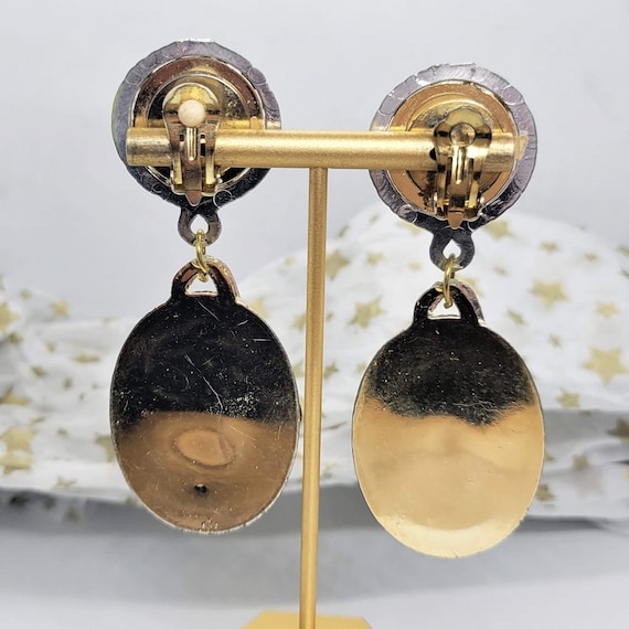 Gold & Silver Oversized Clip On Earrings - image 4