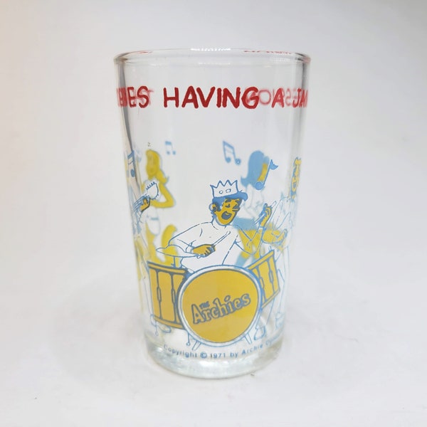 1971 Archie Comic Juice Glass - The Archies Having a Jam Session