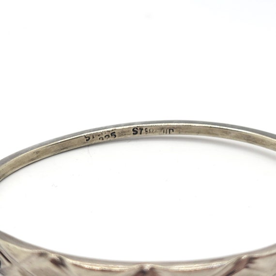 Sterling Hinged Bangle Bracelet - image 5
