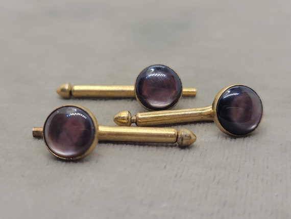 Swank Mother of Pearl Cuff Links and Shirt Studs … - image 8