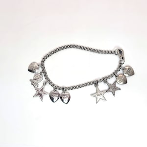 Vintage Sterling Beta Sigma Phi Charm Bracelet