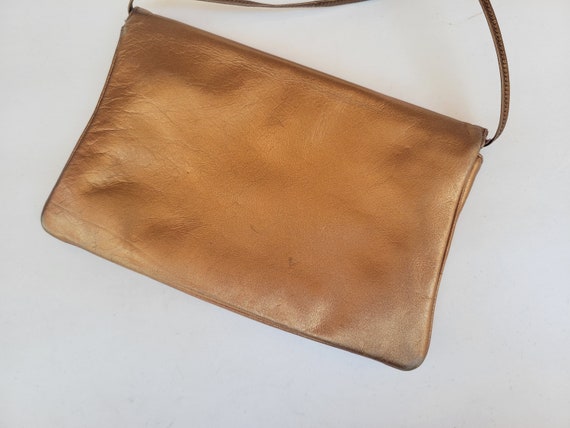 Morris Moskowitz Bronze Leather Purse - image 4