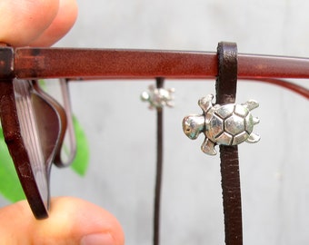 Sea Turtle Glasses Chain, Leather Sunglass Strap