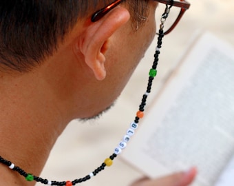 Gepersonaliseerde kralenbrilketting: aangepaste lenzenvloeistofhouder