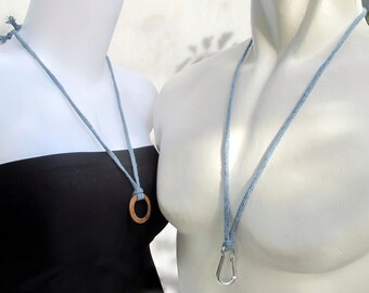 Ketting van gerecycled denim: brilkoord, lezerscadeau